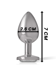 INTENSE PLUG ANAL METAL ALUMINIO CON CRISTAL PLATA TALLA S
