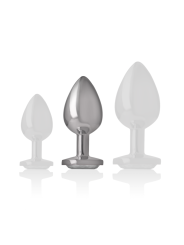 INTENSE PLUG ANAL METAL ALUMINIO CON CRISTAL PLATA TALLA M