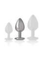 INTENSE PLUG ANAL METAL ALUMINIO CON CRISTAL PLATA TALLA M