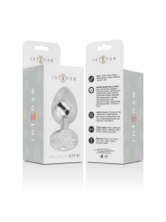 INTENSE PLUG ANAL METAL ALUMINIO CON CRISTAL PLATA TALLA M