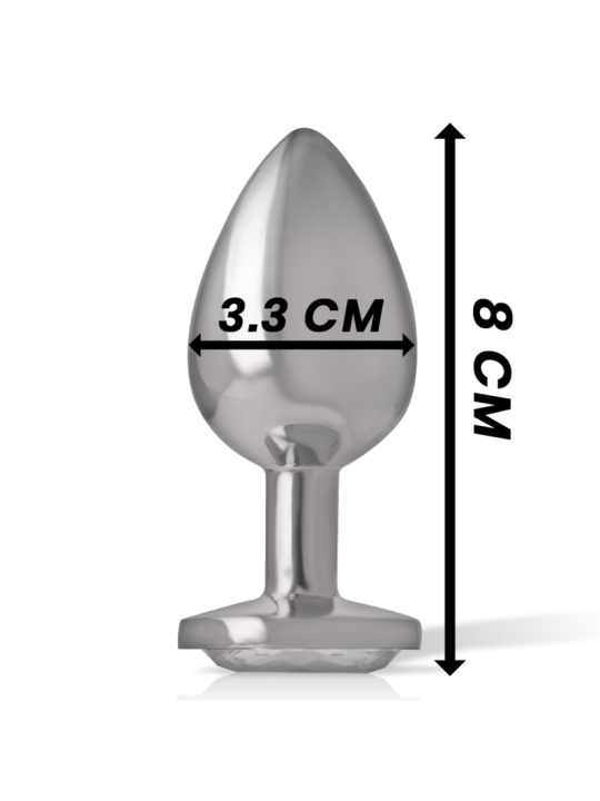 INTENSE PLUG ANAL METAL ALUMINIO CON CRISTAL PLATA TALLA M