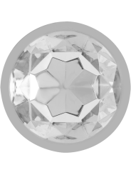 INTENSE PLUG ANAL METAL ALUMINIO CON CRISTAL PLATA TALLA L