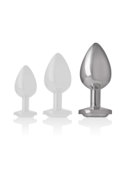 INTENSE PLUG ANAL METAL ALUMINIO CON CRISTAL PLATA TALLA L