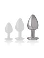 INTENSE PLUG ANAL METAL ALUMINIO CON CRISTAL PLATA TALLA L