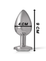 INTENSE PLUG ANAL METAL ALUMINIO CON CRISTAL PLATA TALLA L