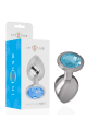 INTENSE PLUG ANAL METAL ALUMINIO CON CRISTAL AZUL TALLA S