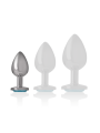 INTENSE PLUG ANAL METAL ALUMINIO CON CRISTAL AZUL TALLA S