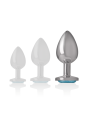 INTENSE PLUG ANAL METAL ALUMINIO CON CRISTAL AZUL TALLA L