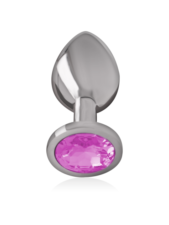 INTENSE PLUG ANAL METAL ALUMINIO CON CRISTAL ROSA TALLA S