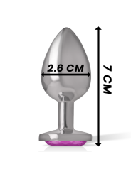 INTENSE PLUG ANAL METAL ALUMINIO CON CRISTAL ROSA TALLA S