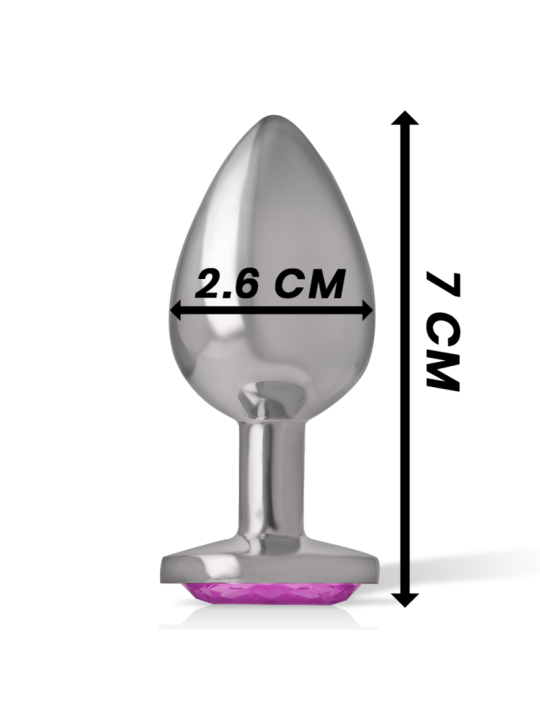 INTENSE PLUG ANAL METAL ALUMINIO CON CRISTAL ROSA TALLA S
