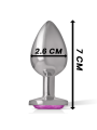 INTENSE PLUG ANAL METAL ALUMINIO CON CRISTAL ROSA TALLA S