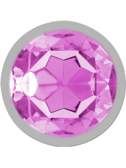 INTENSE PLUG ANAL METAL ALUMINIO CON CRISTAL ROSA TALLA M