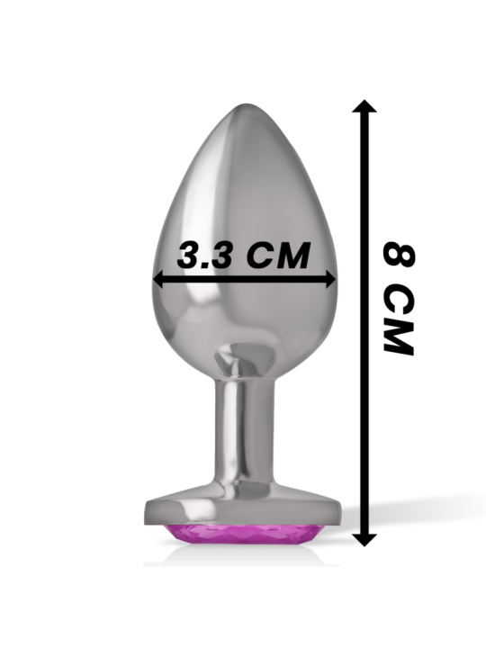 INTENSE PLUG ANAL METAL ALUMINIO CON CRISTAL ROSA TALLA M
