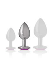 INTENSE PLUG ANAL METAL ALUMINIO CON CRISTAL ROSA TALLA M
