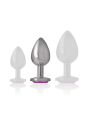 INTENSE PLUG ANAL METAL ALUMINIO CON CRISTAL ROSA TALLA M