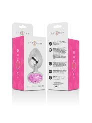 INTENSE PLUG ANAL METAL ALUMINIO CON CRISTAL ROSA TALLA M