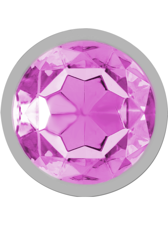 INTENSE PLUG ANAL METAL ALUMINIO CON CRISTAL ROSA TALLA L