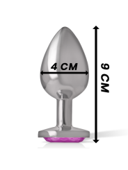 INTENSE PLUG ANAL METAL ALUMINIO CON CRISTAL ROSA TALLA L