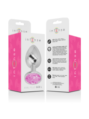 INTENSE PLUG ANAL METAL ALUMINIO CON CRISTAL ROSA TALLA L