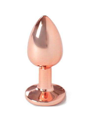 SECRETPLAY METAL BUTT PLUG ORO ROSA TALLA S 7 CM