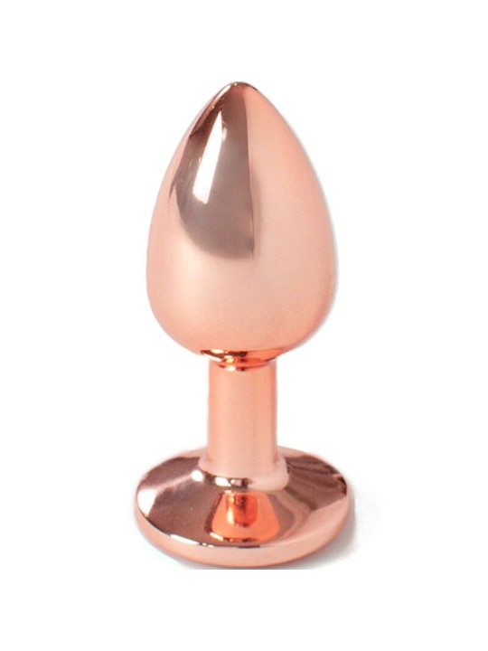 SECRETPLAY METAL BUTT PLUG ORO ROSA TALLA S 7 CM