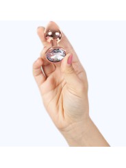 SECRETPLAY METAL BUTT PLUG ORO ROSA TALLA S 7 CM