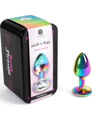 SECRETPLAY METAL BUTT PLUG MULTICOLOR TALLA S 7 CM