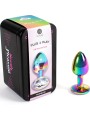 SECRETPLAY METAL BUTT PLUG MULTICOLOR TALLA S 7 CM