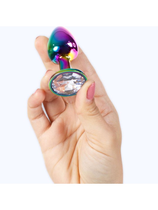 SECRETPLAY METAL BUTT PLUG MULTICOLOR TALLA S 7 CM