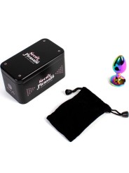 SECRETPLAY METAL BUTT PLUG MULTICOLOR TALLA S 7 CM