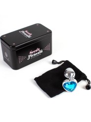 SECRETPLAY METAL BUTT PLUG CORAZON AZUL TALLA S 7 CM