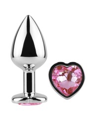 SECRETPLAY METAL BUTT PLUG CORAZON FUCSIA TALLA S 7 CM