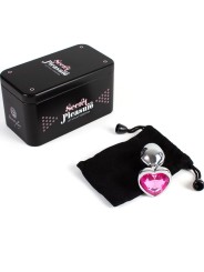 SECRETPLAY METAL BUTT PLUG CORAZON FUCSIA TALLA S 7 CM