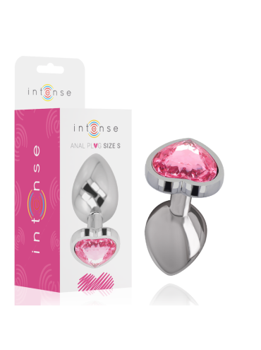 INTENSE PLUG ANAL METAL ALUMINIO CORAZON ROSA TALLA S