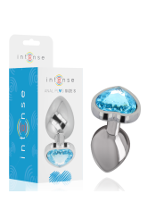 INTENSE PLUG ANAL METAL ALUMINIO CORAZON AZUL TALLA S