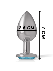 INTENSE PLUG ANAL METAL ALUMINIO CORAZON AZUL TALLA S