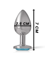 INTENSE PLUG ANAL METAL ALUMINIO CORAZON AZUL TALLA S