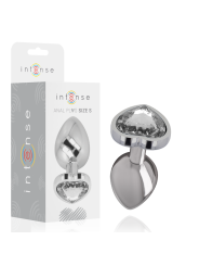 INTENSE PLUG ANAL METAL ALUMINIO CORAZON BLANCO TALLA S