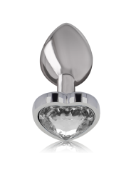 INTENSE PLUG ANAL METAL ALUMINIO CORAZON BLANCO TALLA S