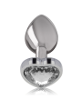 INTENSE PLUG ANAL METAL ALUMINIO CORAZON BLANCO TALLA S