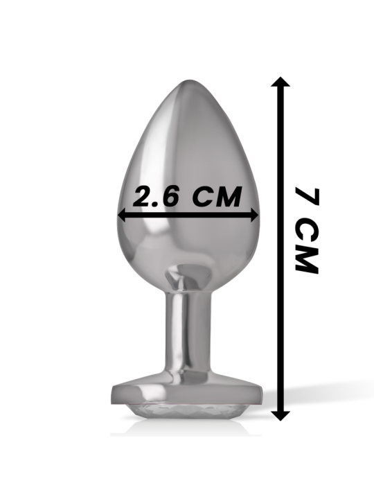 INTENSE PLUG ANAL METAL ALUMINIO CORAZON BLANCO TALLA S