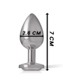 INTENSE PLUG ANAL METAL ALUMINIO CORAZON BLANCO TALLA S