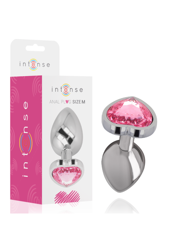 INTENSE PLUG ANAL METAL ALUMINIO CORAZON ROSA TALLA M