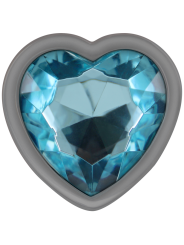 INTENSE PLUG ANAL METAL ALUMINIO CORAZON AZUL TALLA M