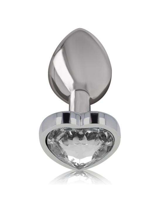 INTENSE PLUG ANAL METAL ALUMINIO CORAZON BLANCO TALLA M
