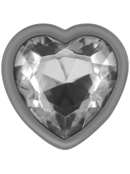 INTENSE PLUG ANAL METAL ALUMINIO CORAZON BLANCO TALLA M