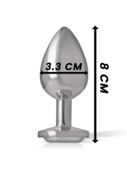 INTENSE PLUG ANAL METAL ALUMINIO CORAZON BLANCO TALLA M