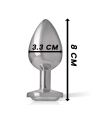 INTENSE PLUG ANAL METAL ALUMINIO CORAZON BLANCO TALLA M