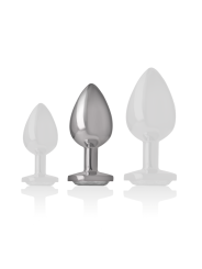 INTENSE PLUG ANAL METAL ALUMINIO CORAZON BLANCO TALLA M